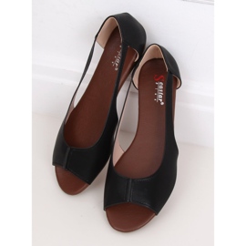 Ballerines noires NH-23P noires exposées le noir 4