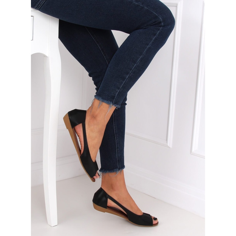 Ballerines noires NH-23P noires exposées le noir 1