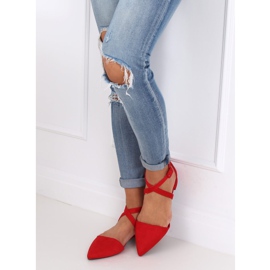 Ballerines rouges découpées LL-213P Rouge 3