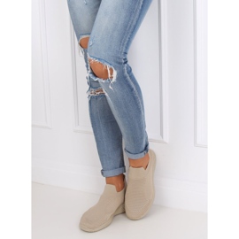 Beige 9924 Chaussures de sport beiges 1