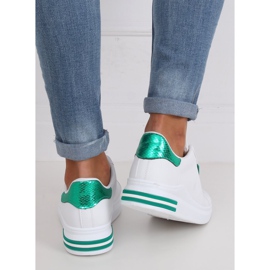 Chaussures de sport femme blanches NB320P-5 BLANC / VERT 1