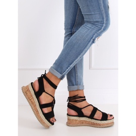 Sandales espadrilles noires JH116 Noir le noir 2