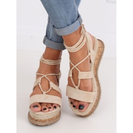 Sandales espadrilles beiges JH116 Beige 1 Sandales espadrilles beiges JH116 Beige 1
