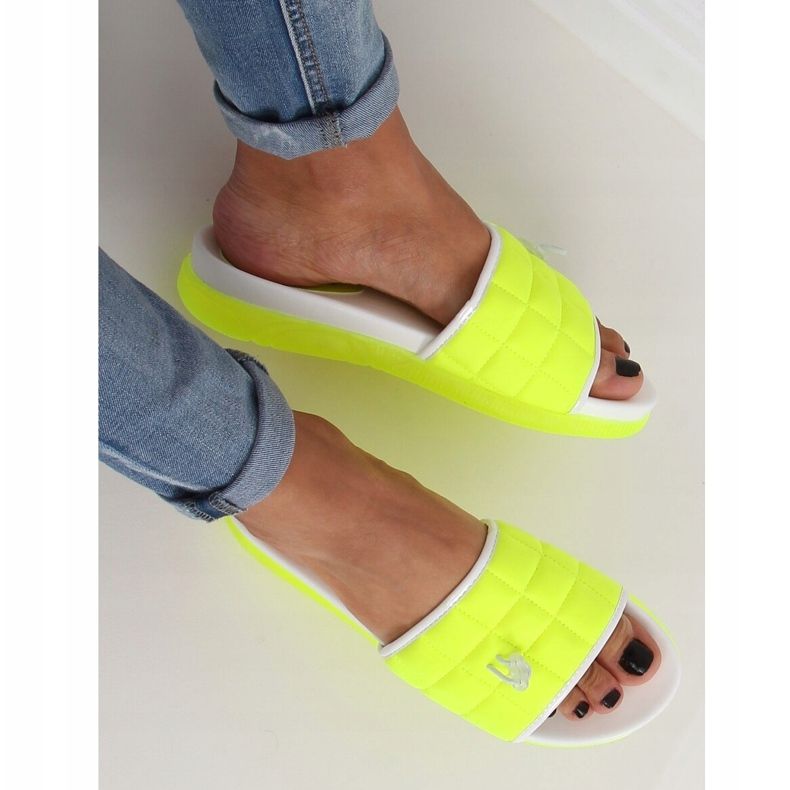 Chaussons pour femmes fluo G-338 Vert multicolore 2