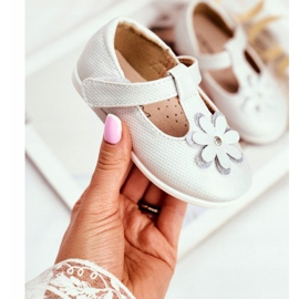 Apawwa Ballerines pour enfants avec Velcro Flower Silver Antrela gris 1