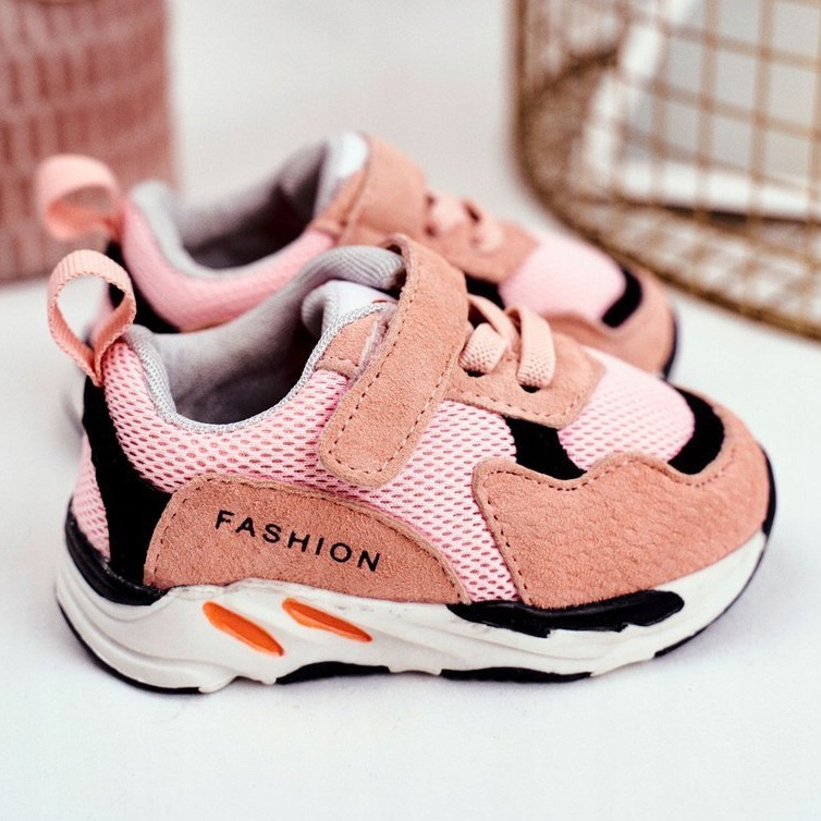 Apawwa Chaussures de sport pour enfants avec velcro rose Yetto 1