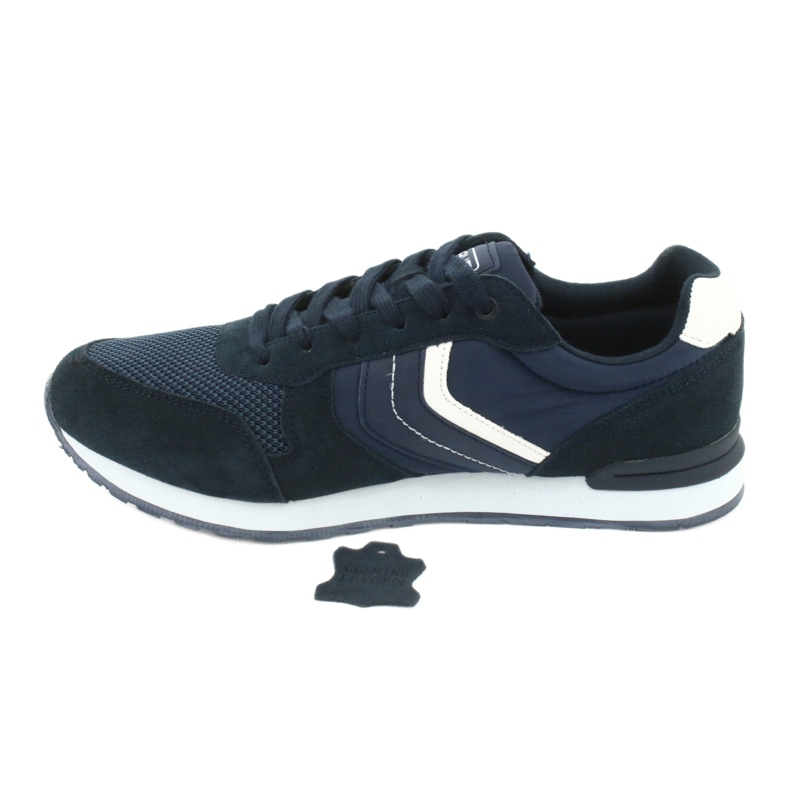 NEWS chaussures de sport homme 20MN20-2150 blanche bleu marin 1
