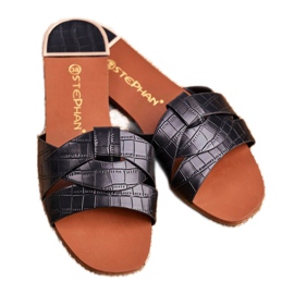 Chaussons Femme Snake Skin Black Chance noir 1