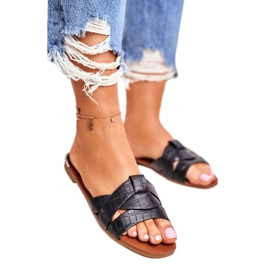 Chaussons Femme Snake Skin Black Chance noir 2