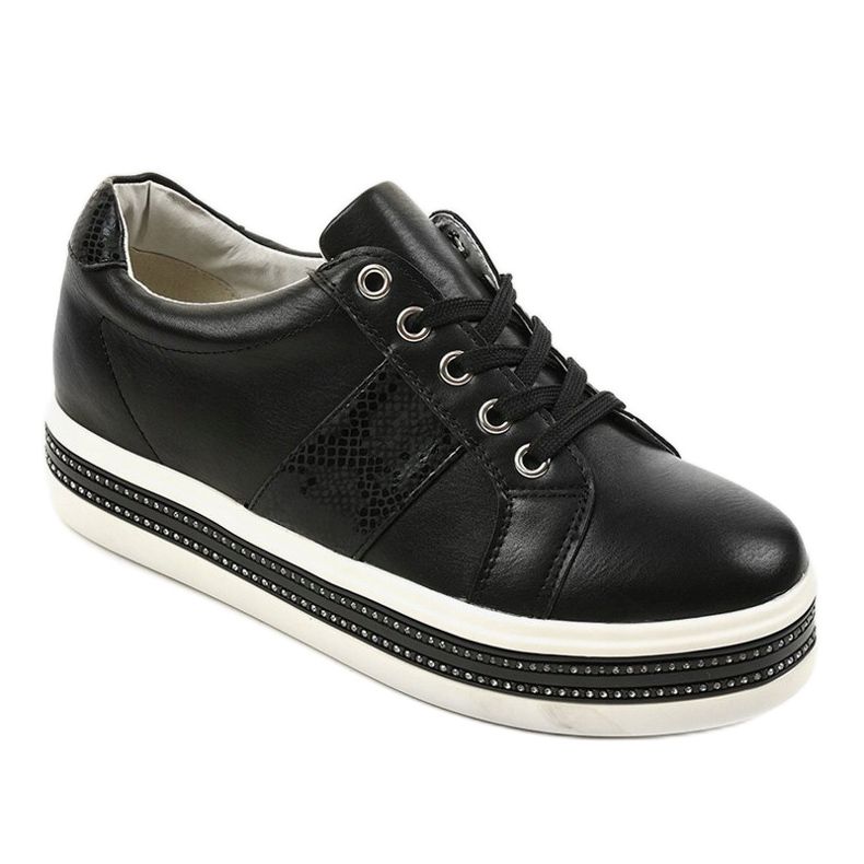 Baskets chaussures de sport noires HQ996 1