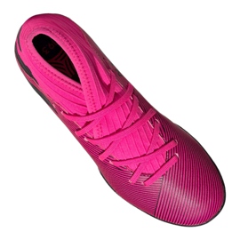 Chaussures Adidas Nemeziz 19.3 Tf Jr F99944 rose 4