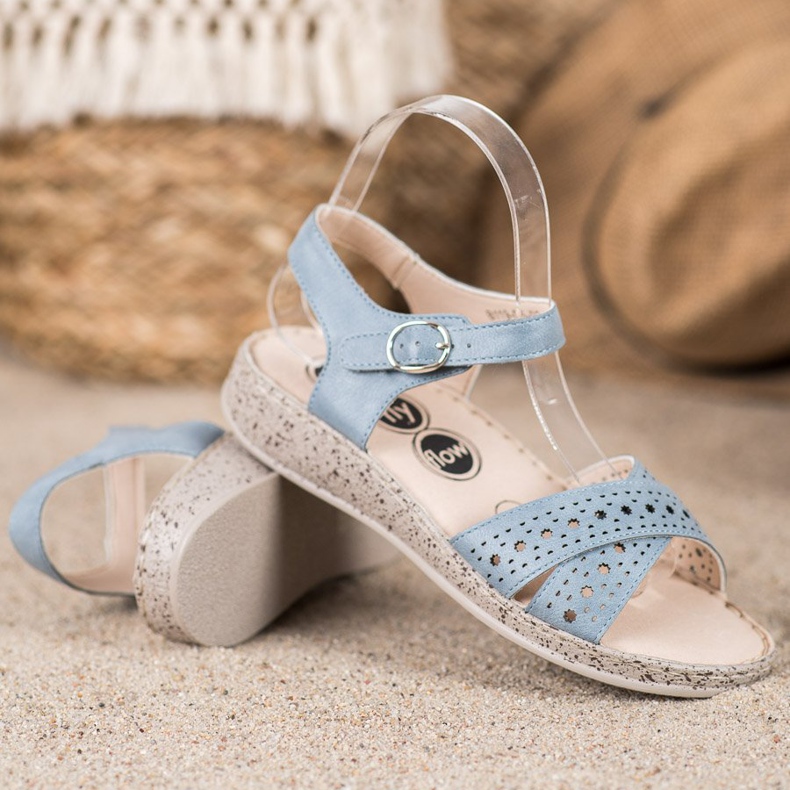 SHELOVET Sandales confortables sur la plate-forme bleu 2 SHELOVET Sandales confortables sur la plate-forme bleu 2