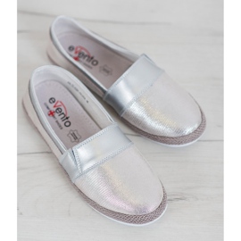 Evento Slipons argentés confortables gris 1 Evento Slipons argentés confortables gris 1