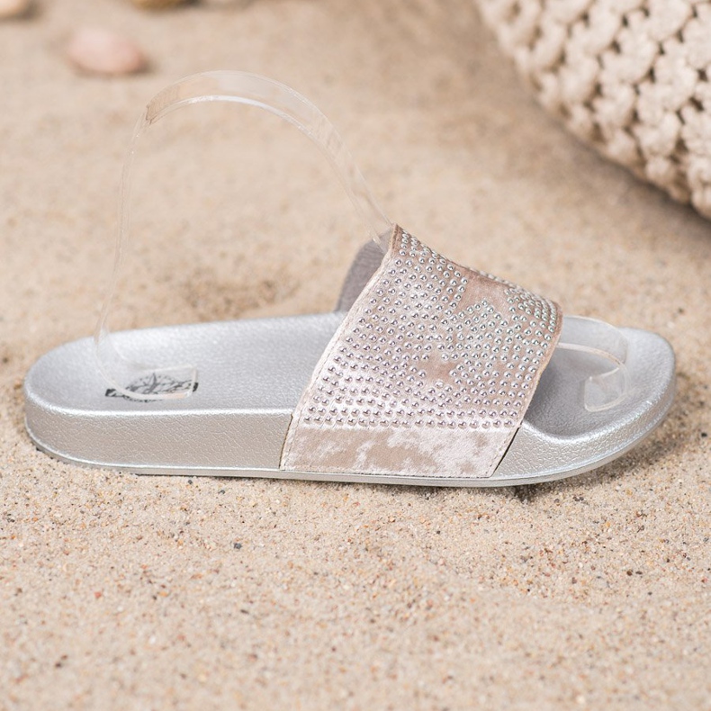 SHELOVET Pantoufles En Velours Avec Des Étoiles gris 2 SHELOVET Pantoufles En Velours Avec Des Étoiles gris 2