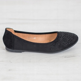 Diamantique Ballerine Classique Avec Cristaux noir 2