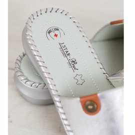 J. Star Pantoufles décontractées en cuir écologique gris 1 J. Star Pantoufles décontractées en cuir écologique gris 1