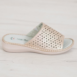 J. Star Pantoufles légères et confortables doré 2