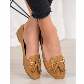 Nio Nio Mocassins élégants à franges brun 4