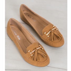 Nio Nio Mocassins élégants à franges brun 2