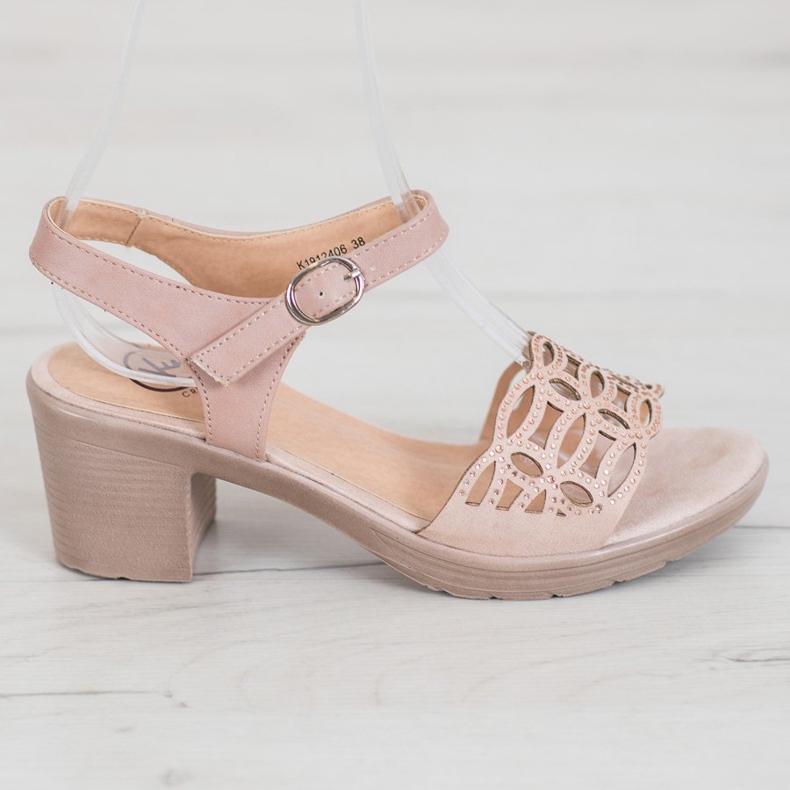 Kylie Sandales confortables sur un poste épais brun 2