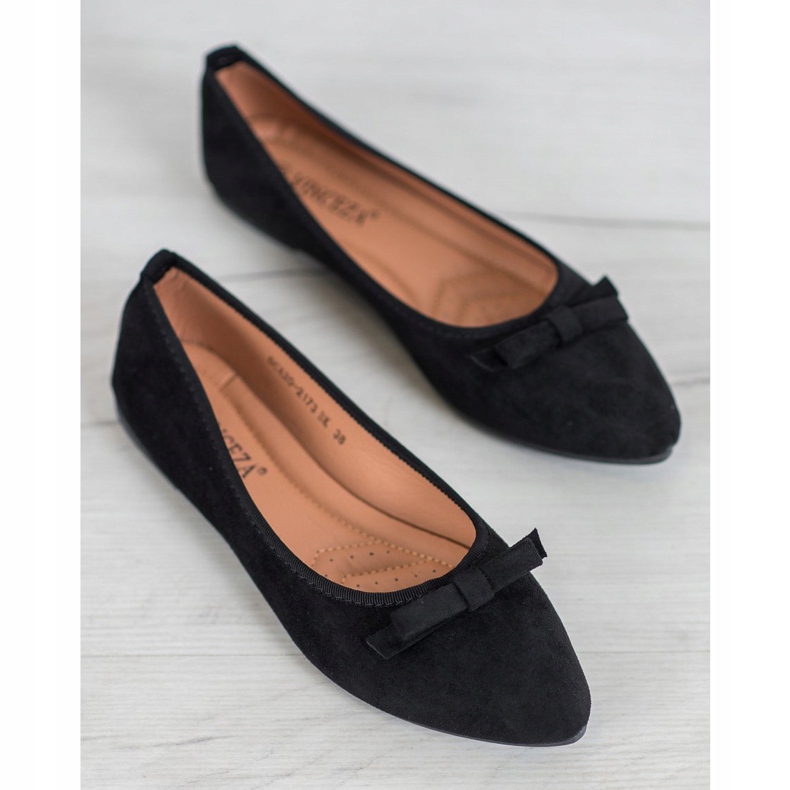 Ballerines en daim VINCEZA le noir 2