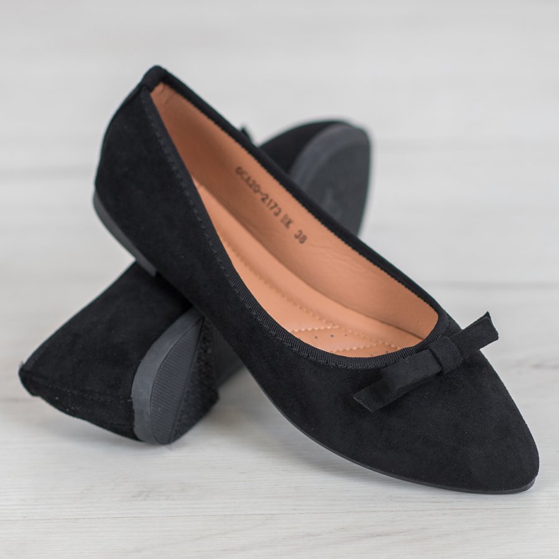 Ballerines en daim VINCEZA noir 1
