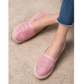 SHELOVET Espadrilles Roses Tressées 1
