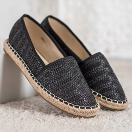 SHELOVET Espadrilles Noires Tressées le noir 1 SHELOVET Espadrilles Noires Tressées le noir 1