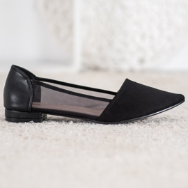 Evento Ballerines Noires Avec Maille le noir 1
