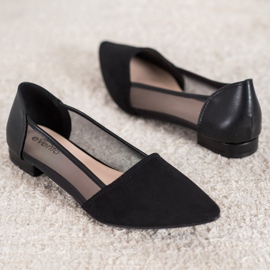 Evento Ballerines Noires Avec Maille le noir 2