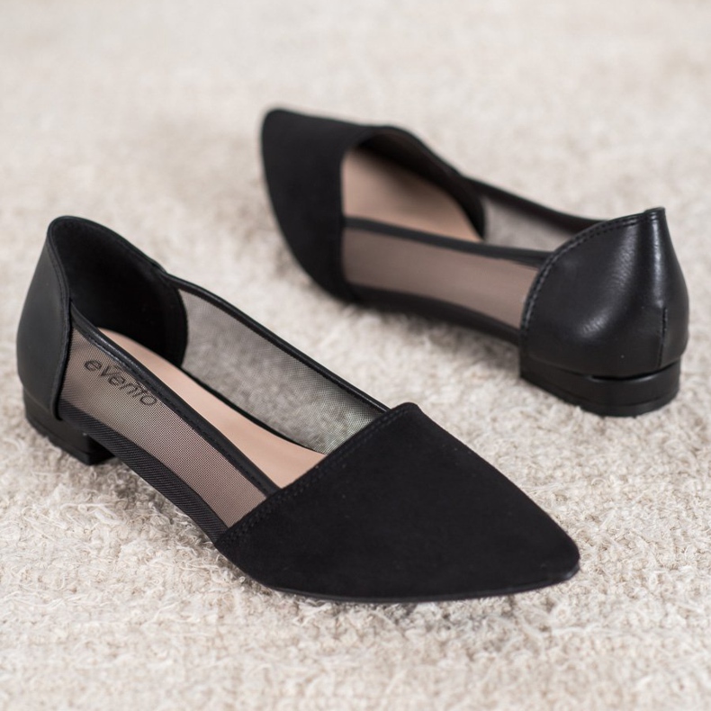 Evento Ballerines Noires Avec Maille 2