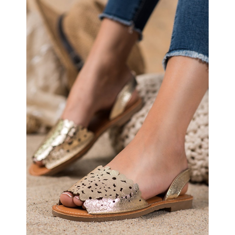 Evento Sandales dorées à enfiler d'or 1