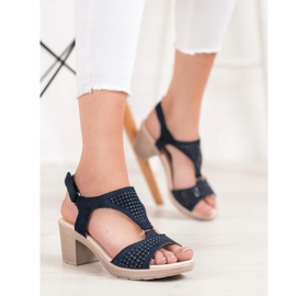 SHELOVET Sandales velcro confortables bleu 1 SHELOVET Sandales velcro confortables bleu 1