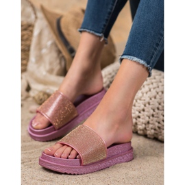 SHELOVET Pantoufles Sur Une Haute Plate-Forme rose 1 SHELOVET Pantoufles Sur Une Haute Plate-Forme rose 1