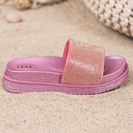 SHELOVET Pantoufles Sur Une Haute Plate-Forme rose 2 SHELOVET Pantoufles Sur Une Haute Plate-Forme rose 2