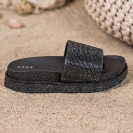 SHELOVET Pantoufles Sur Une Haute Plate-Forme le noir 2