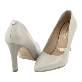 Arka Pumps pour femmes en cuir confortable 5254 beige gris 3 Arka Pumps pour femmes en cuir confortable 5254 beige gris 3