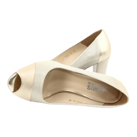 Navettes open toe Gamis 1525 beige doré 4