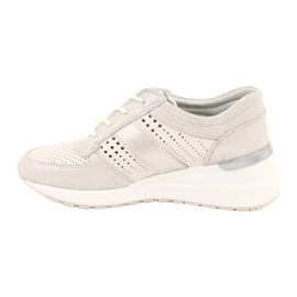 Jezzi Chaussures de sport confortables sur le talon compensé 20PB08-1641 beige 1