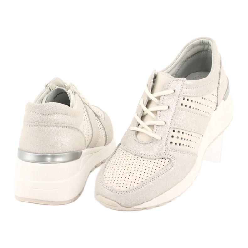 Jezzi Chaussures de sport confortables sur le talon compensé 20PB08-1641 beige 3