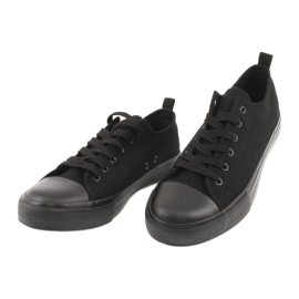 American Club Les baskets féminines liées LH17 / 22 Black noir 2