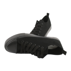 American Club Les baskets féminines liées LH17 / 22 Black le noir 5