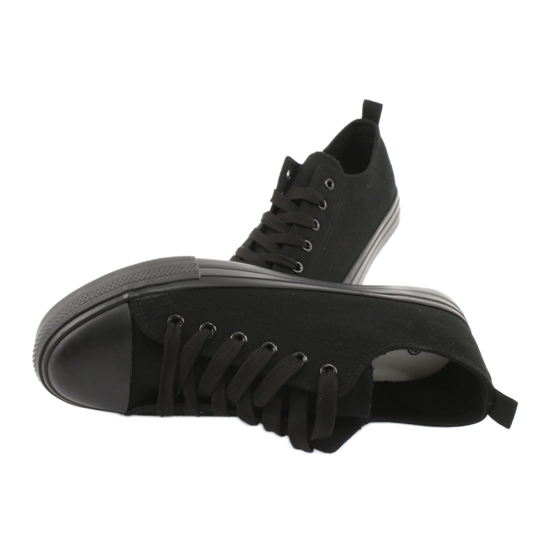 American Club Les baskets féminines liées LH17 / 22 Black noir 5