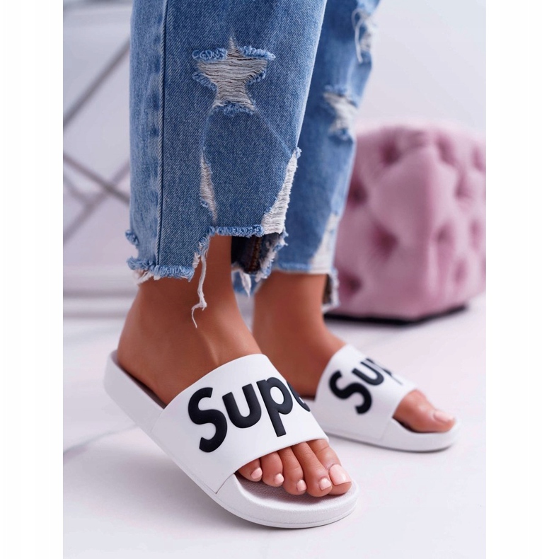 PS1 Pantoufles Blanches Femme Super Losaria 1 PS1 Pantoufles Blanches Femme Super Losaria 1