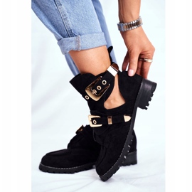 Lu Boo Chaussures Découpées En Daim Noir Rock Girl le noir 6