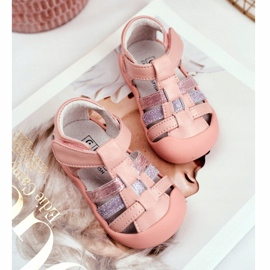 Apawwa Sandales Enfant avec Velcro Glitter Rose Ontario 2