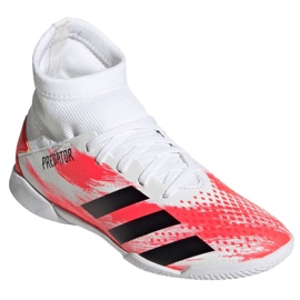 Chaussures d'intérieur adidas Predator 20.3 In Jr EG0931 multicolore blanche 2