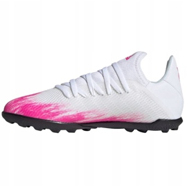 Chaussures de foot Adidas X 19.3 Tf Jr EG7174 multicolore blanc 2