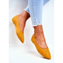PS1 Ballerines Femme Eco-Suède Jaune Bellissima 3