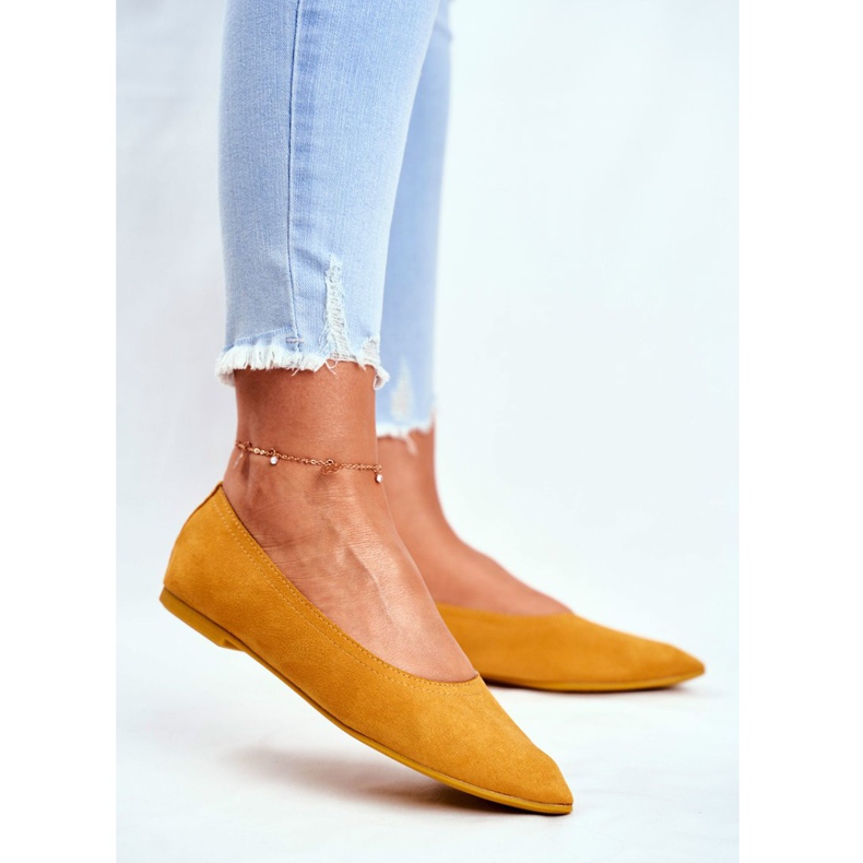 PS1 Ballerines Femme Eco-Suède Jaune Bellissima 2